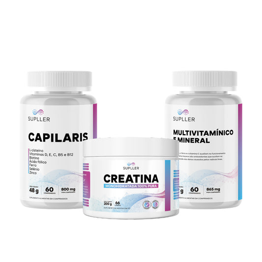 Combo Pós Performance 01 | Multivitamínico + Capilaris + Creatina